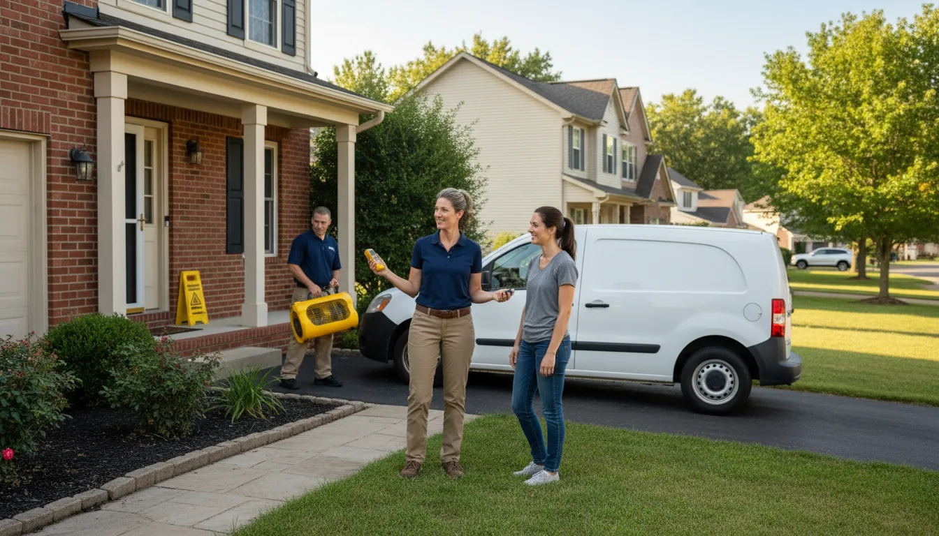 Residential water damage restoration in Atlantic, PA